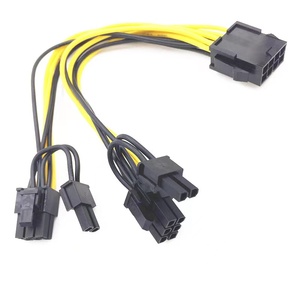 Fuente de alimentación de PC de 20CM, CPU Molex de 8 pines a 2 PCI-e de 8 (6 + 2) Pines, conectores de tarjeta gráfica Pci Express, divisores de alimentación de cable interno - Product Image 1