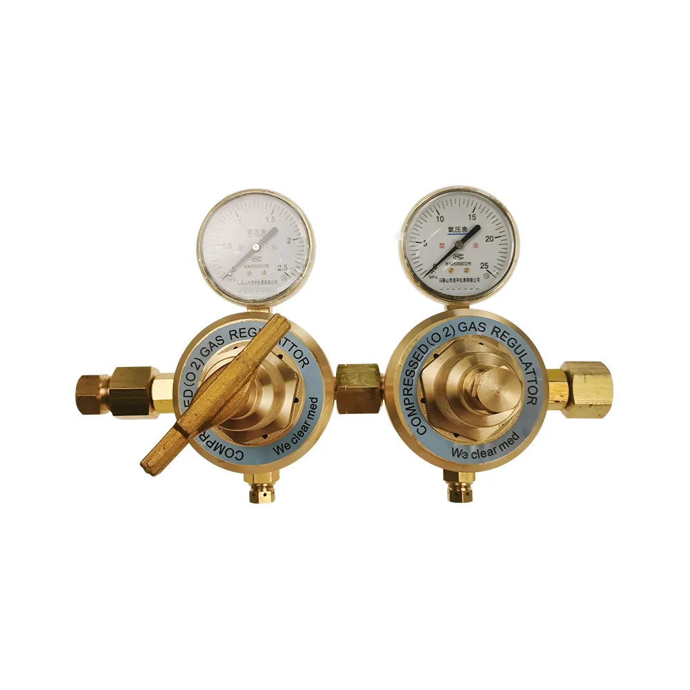 Chất lượng tốt nhất Brass hai máy đo áp suất oxy điều chỉnh y tế ngành công nghiệp điều chỉnh