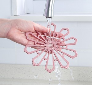 Flower Shape Hollow Out Colorful Heatproof <strong>Table</strong> <strong>Mat</strong> TPR <strong>Japanese</strong> <strong>Table</strong> Heat Insulation Pad Plate Dish Bowl Teacup Pot <strong>Mat</strong> - Product Image 4