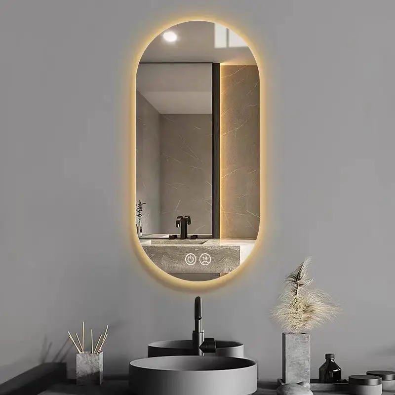 Specchio intelligente retroilluminato a Led per bagno antiappannamento specchio da trucco a parete con arco intelligente con luci Bluetooth