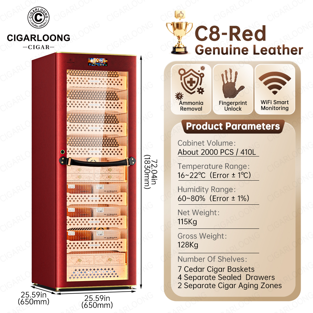 Cuir véritable rouge