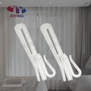 Jieying Nhà Sản Xuất Nhà Máy Giá Nhựa Rèm Theo Dõi Móc Chất Lượng Cao Điều Chỉnh Trắng Nhựa Rèm Đường Sắt Móc - Product Image 3