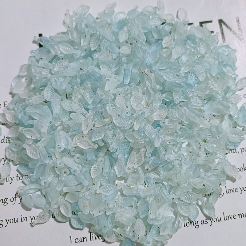 ใบเล็กเคลือบสีทองทะเลสาบสีฟ้า