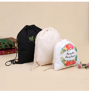 Mochila con cordón de algodón personalizada, mochila con cuerda de lona - Product Image 5
