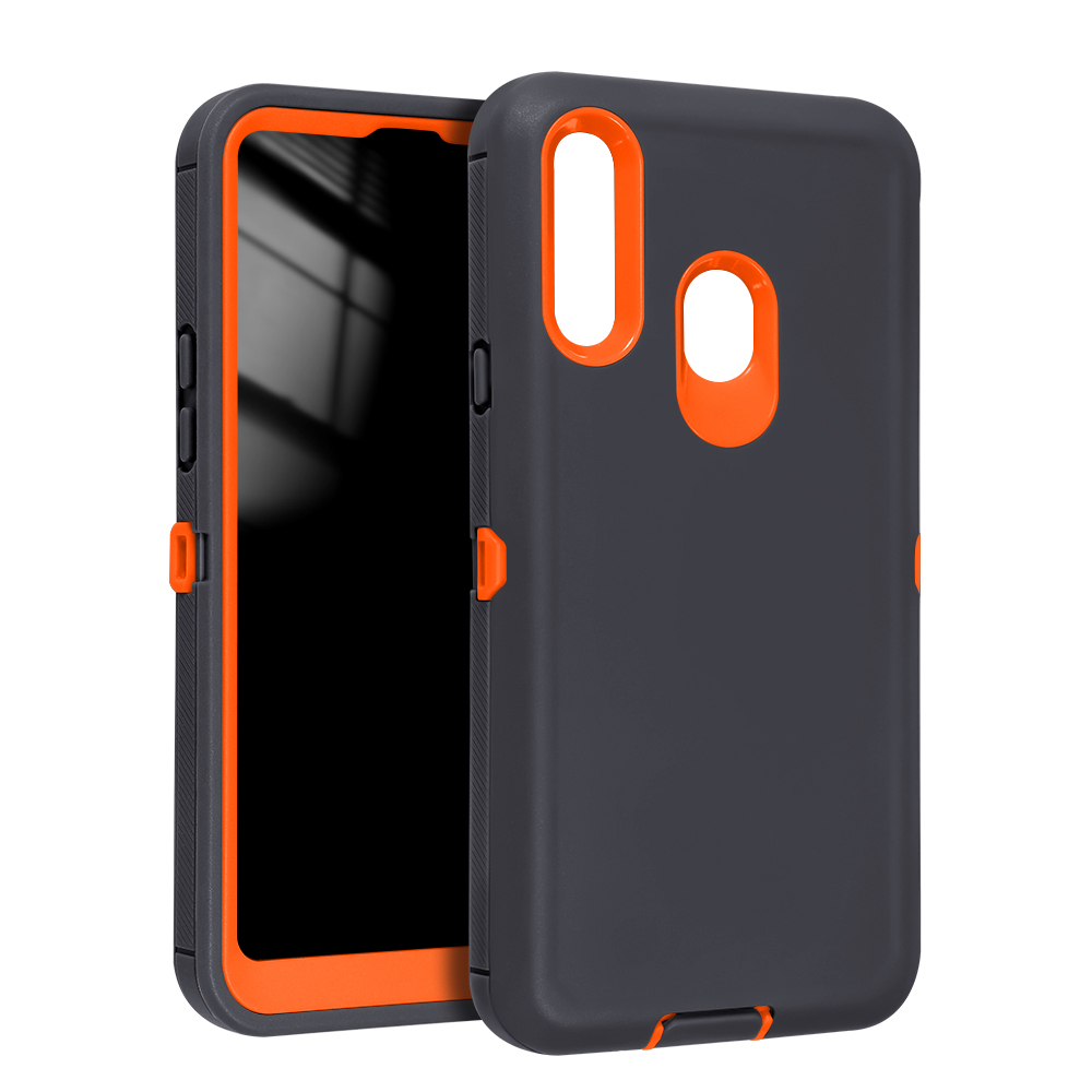 Gris oscuro+naranja