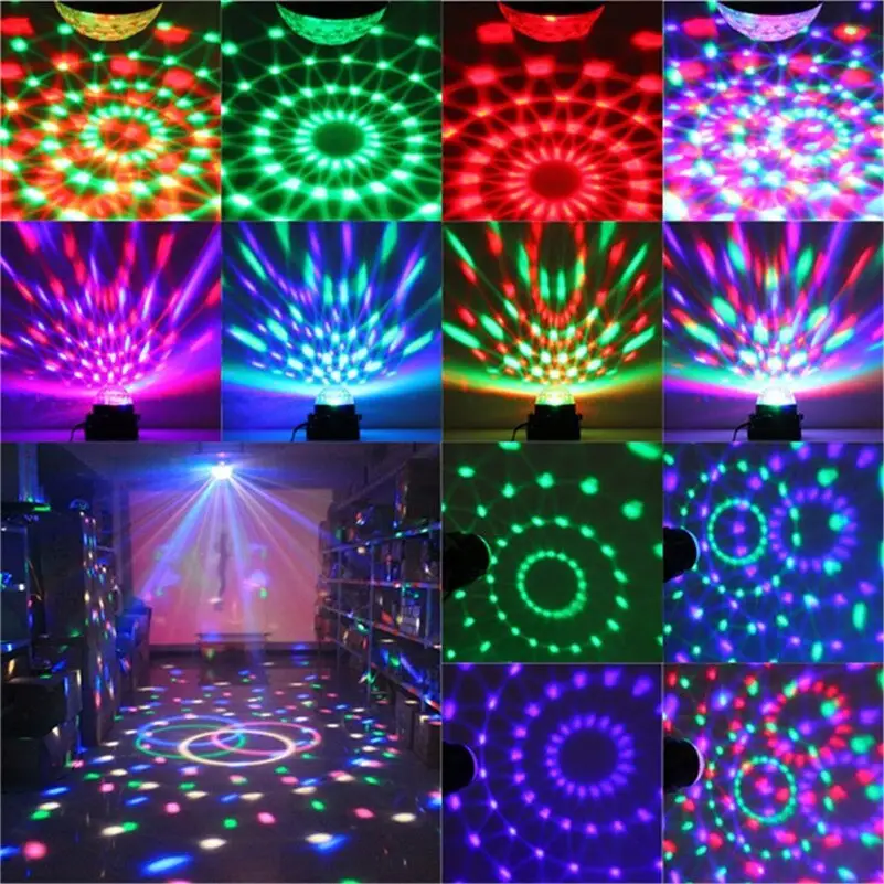 RGB Party Magic Crystal Ball Light Remote Control DJ Stage Lighting hang Disco Luminous shine Lamp for home bar ktv