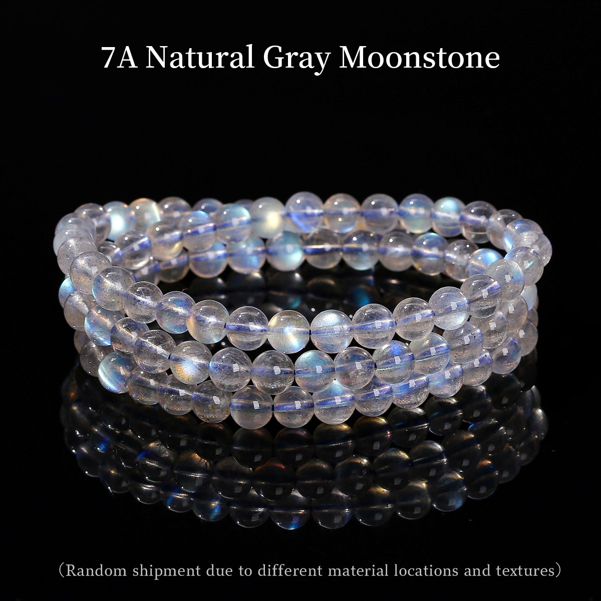 Pierre de lune grise naturelle 7A
