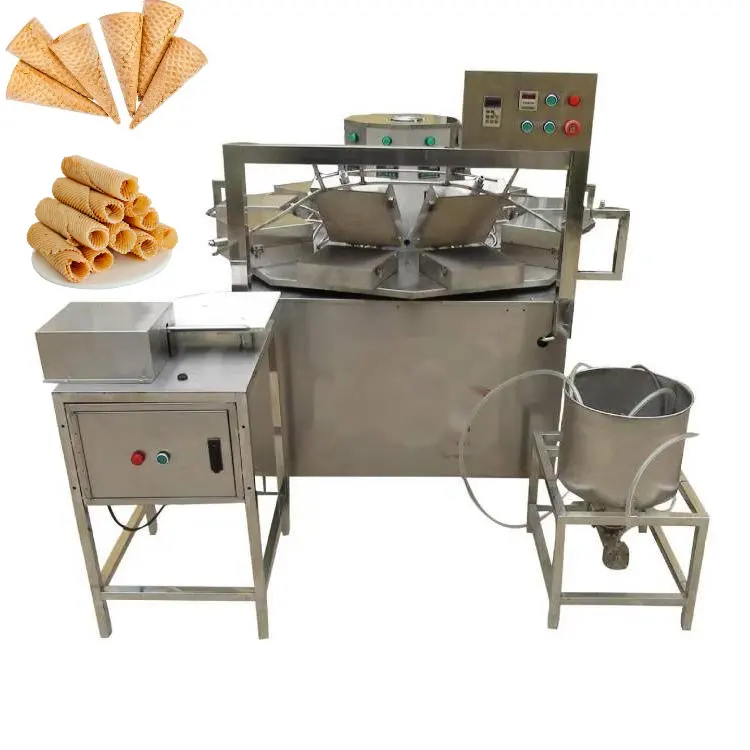Industrial Rolled Icecream Cone Machine Barquillos Making Cooking Machine Machine 304 Stainless Steel for Making Ice Cream Cone