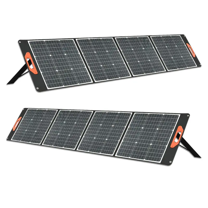 Моноэлементы солнечных батарей, портативная солнечная панель 200 Вт, складная солнечная панель с USB-выходом для наружной зарядки аккумулятора 12 В