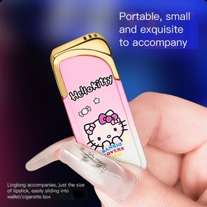 带有金属卡通图案打火机的创意可重复填充气体打火机 - Product Image 3