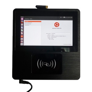 7 pulgadas integrado sin ventilador Industrial Panel táctil capacitiva Pc con Ubuntu construido en RFID y 3G - Product Image 1