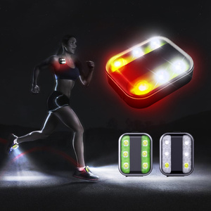 UMIONE BSCI fabrika 6 LEDs klip emniyet lambası USB-C şarj edilebilir koşu ışıkları koşucular için reflektör ile - Product Image 1