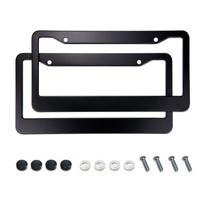 Sunnuo Matte Màu Đen 2 Gói Phổ Nhôm Giấy Phép Tấm Bìa Xe Tag Bìa Không Thấm Nước Licese Tấm Khung - Product Image 1