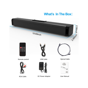 Sistema de home theater sem fio moderno, com barra de som com subwoofer