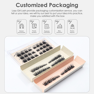 Do-It-Yourself Day Mix Eyelashes Self-Adhesive Cluster <strong>Lashes</strong> 16mm Press-Go Wispy <strong>Lashes</strong> Private Label Cat <strong>Eye</strong> <strong>Lashes</strong> - Product Image 4