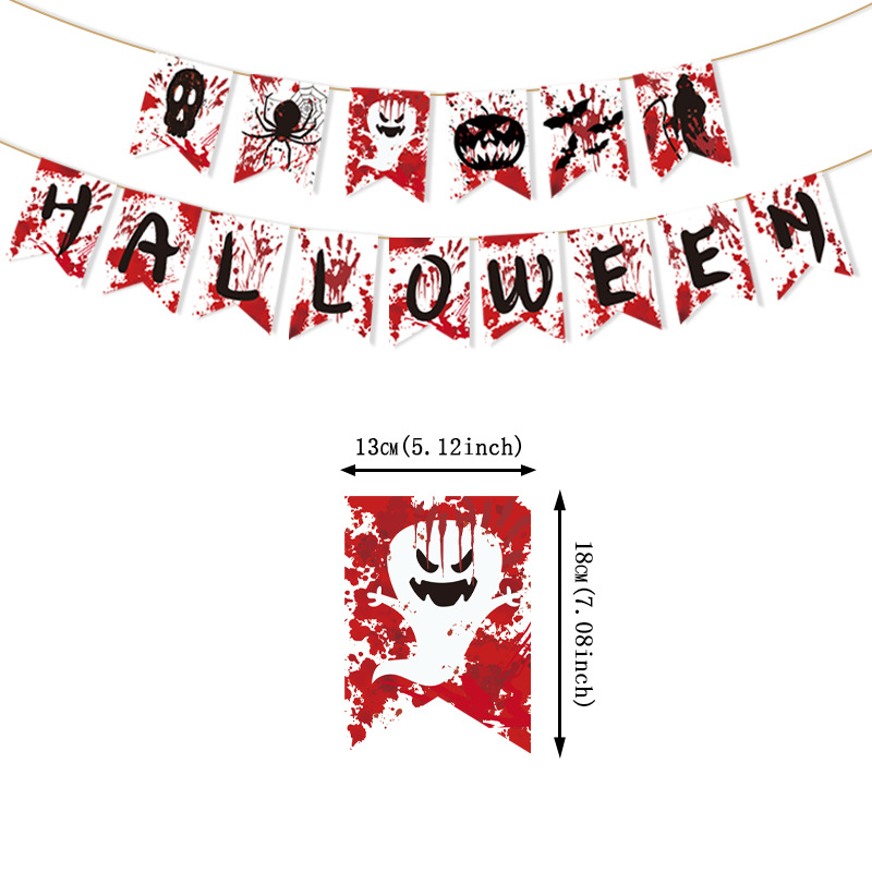 Bannière blanche d'Halloween E