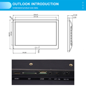 Pantalla lcd de 12 pulgadas con vídeo en 12v, monitor de publicidad, sensor de movimiento, placa de señalización personalizada, tv - Product Image 6