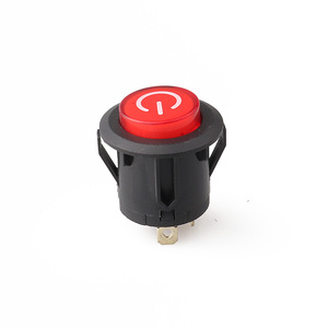 Interruttore a pulsante autobloccante a 3pin interruttore a pulsante tondo per montaggio a pannello - Product Image 2