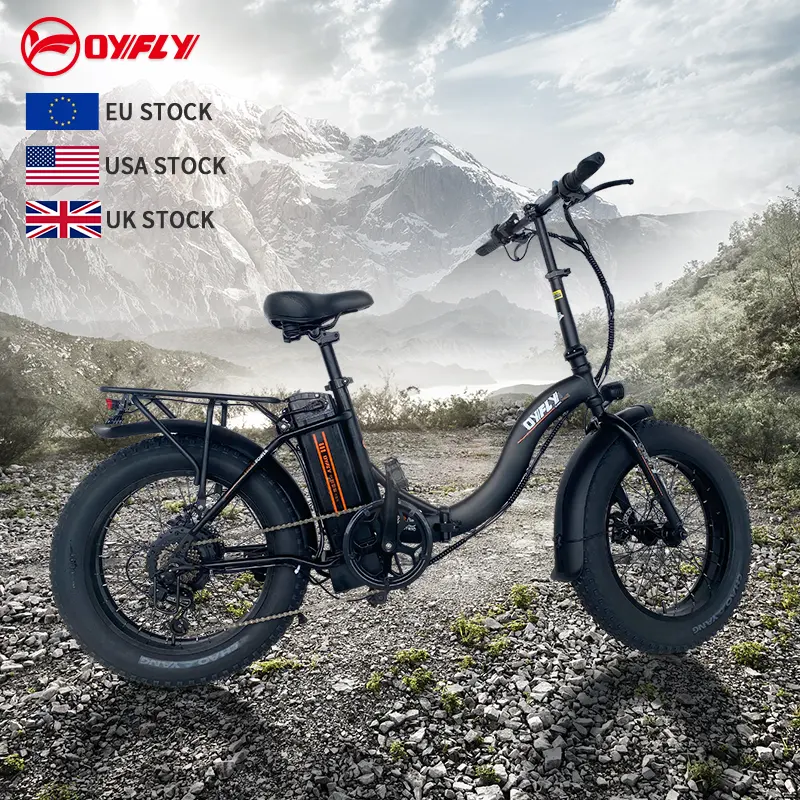 الدراجة النارية الكهربائية من oyfly بقوة 500 وات 48 فولت بعجلتين دراجة بإطار عريض دراجة كهربائية قابلة للطي للترفيه الحضري دراجة كهربائية