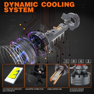 <span class=keywords><strong>2025</strong></span> mô hình T80 Led Đèn Pha 170W 4555 chip 4000K-4300K DC 12-24V Ba ống đồng cho xe phổ thông - Product Image 4