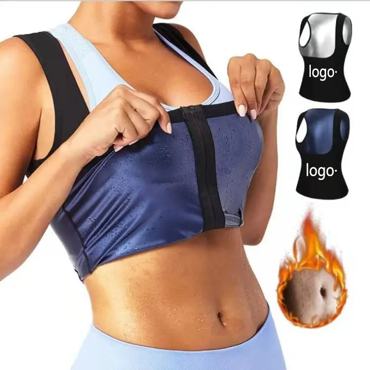 2022 Best-seller di alta qualità perdita di peso gilet sudore canotta Body Shaper Fitness gilet Sauna per le donne con cerniera gilet Sauna