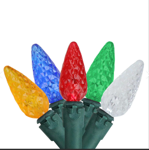 C6 Green Line Colorful Christmas Decorative Light String Colorful Flashing Strawberry Light String - Product Image 1