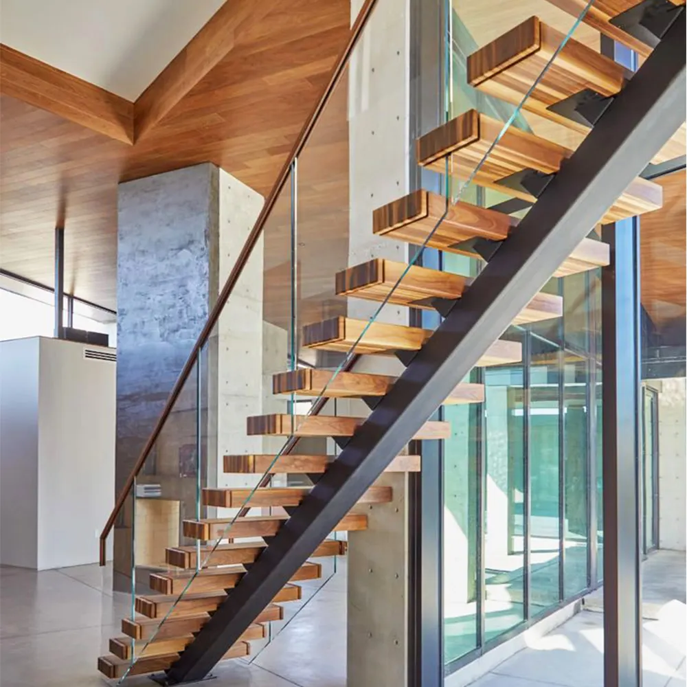 Bixgaobo Canada — matériel de construction d'escalier en bois, étrier central en spirale de 3 pouces, flottant à l'intérieur et à l'extérieur, Design d'escalier