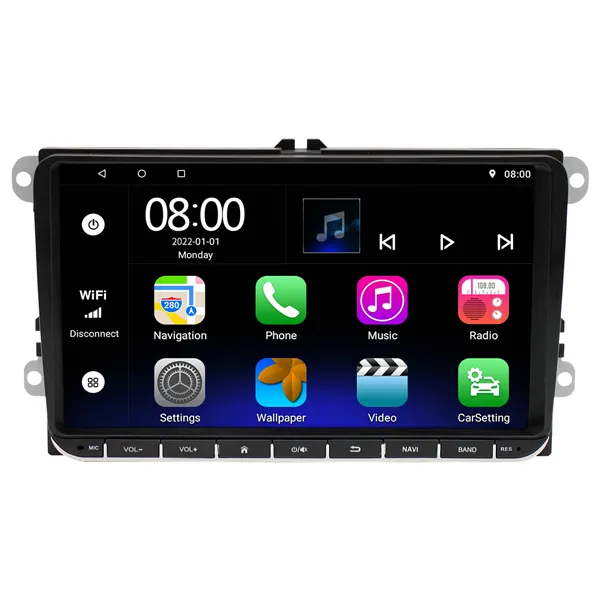 مشغل أسطوانات للسيارة لاعب 2 الدين الروبوت 9 بوصة سيارة راديو ستيريو ل VW Volkdwagen 4g 8 النواة Carplay/DSP/AM/RDS السيارات والالكترونيات سيارة لاعب