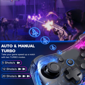 Controlador RGB para NS Switch/Lite/OLED/Pro, controlador de videojuegos con doble motor, función de vibración, modos de luz coloridos - Product Image 3