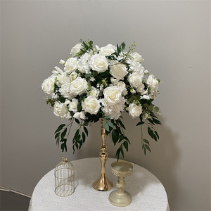 קישוט חתונה מותאם אישית מספק קשת חתונה פרחים צמחייה חתונה ירוק רקע על תפאורה לטקס - Product Image 6