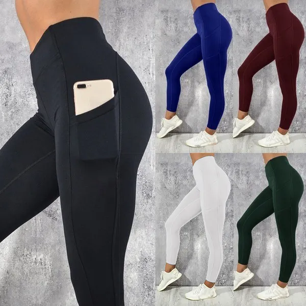 Fitness Mulheres Leggings Push-up Mulheres Cintura Alta Bolso Workout Leggins 2023 Moda Casual Leggings Mujer Calças Compridas