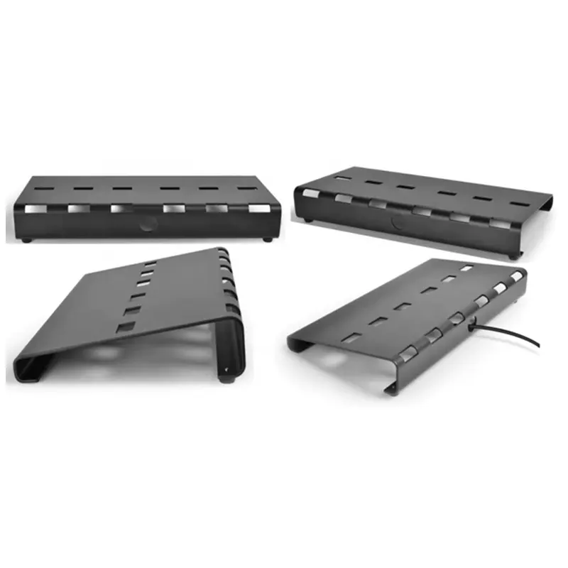 OEM kustom ukuran yang berbeda gaya logam campuran aluminium gitar kaki efek Pedal papan kasus Pedal
