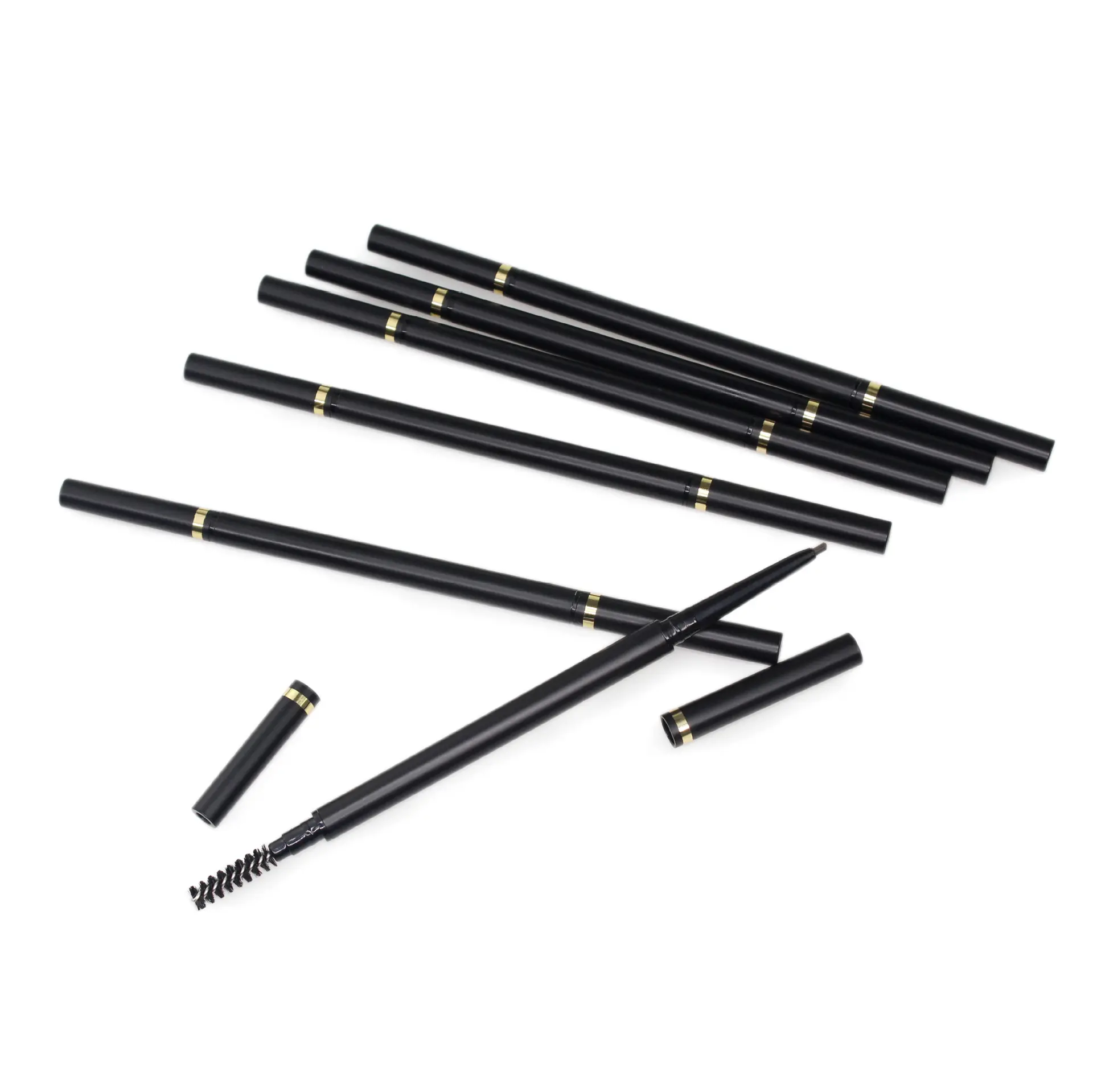 قلم حواجب للاستخدام الشخصي يستخدم لإبراز الحواجب به علامة تجارية خاصة مع إمكانية حملهما مزدوج الأغراض مع ترطيبات للحواجب غير مغطاه للسيدات