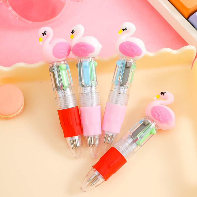 Type de balle 0.7-stylo à bille flamingo petit quatre couleurs