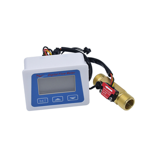 Medidor de flujo de agua digital LCD con pantalla de temperatura Totalizador de sensor de flujo de interfaz G1/2 "con función de grabación de tiempo - Product Image 5