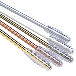 וילון מוט ואבזרים וילון שרביט משיכת מקל פלדה אקריליק שרביט מוט אלומיניום - Product Image 2