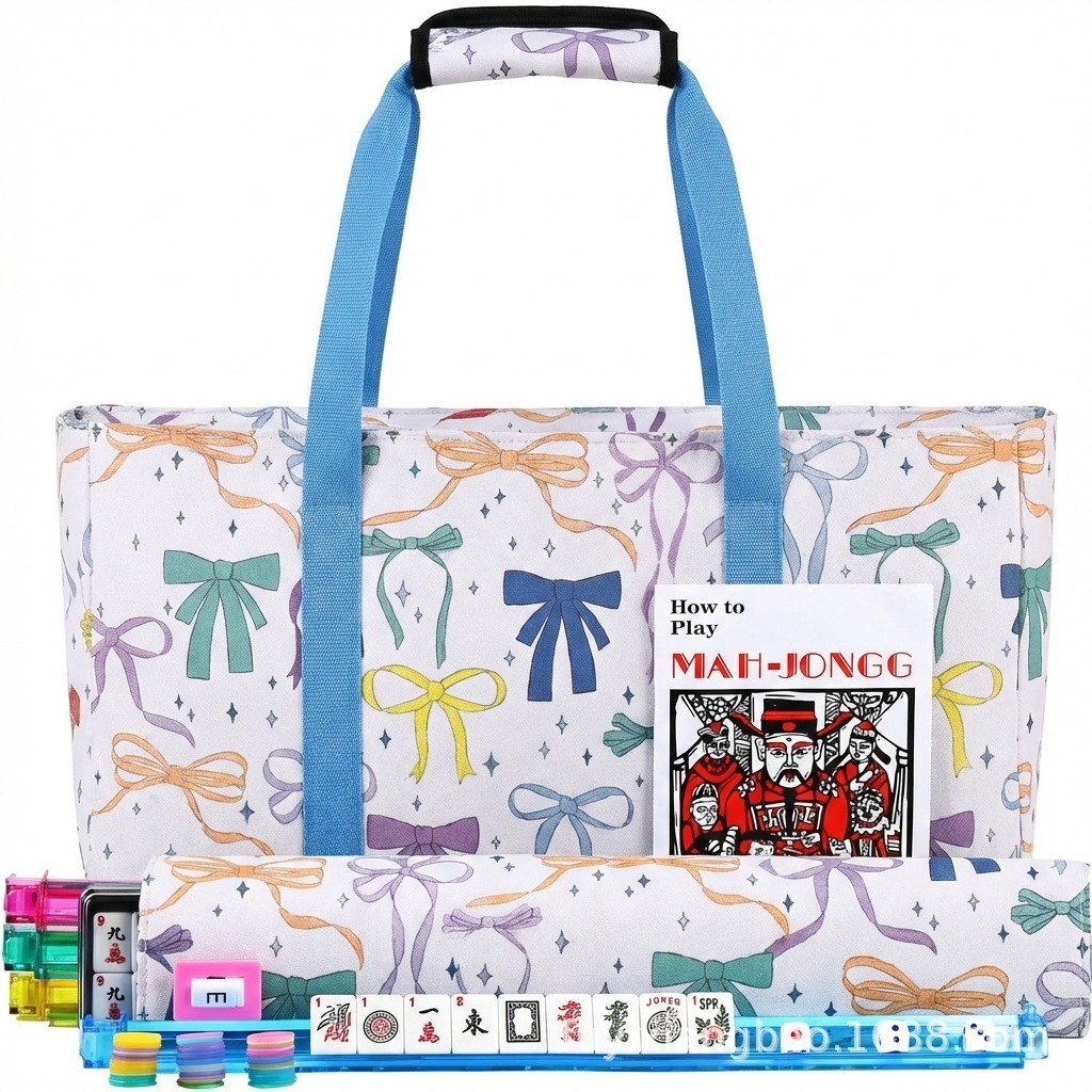 Rainbow bow tie with mahjong 3-piece set