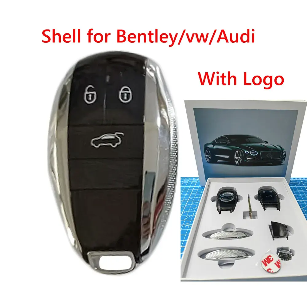 3 nút thay thế thông minh điều khiển từ xa Keyless bắt đầu chính Bìa trường hợp Shell cho Bentley Bentayga 2017-2021 2ahmv-yk1