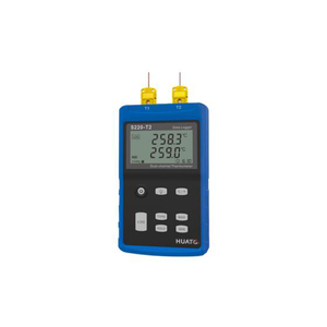 Huato S220-T2-pantalla LCD portátil, registrador de datos de temperatura multicanal, sensor de termopar con interfaz USB