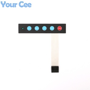 1X5 Matrix 5 Tasti Numerici Membrana Tastiere Tastiere con LED