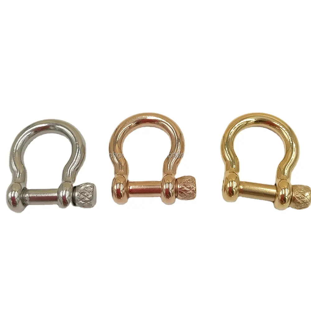 High Quality Metal Knurled Screw Shackle Stainless Steel Bow Shackle Colours