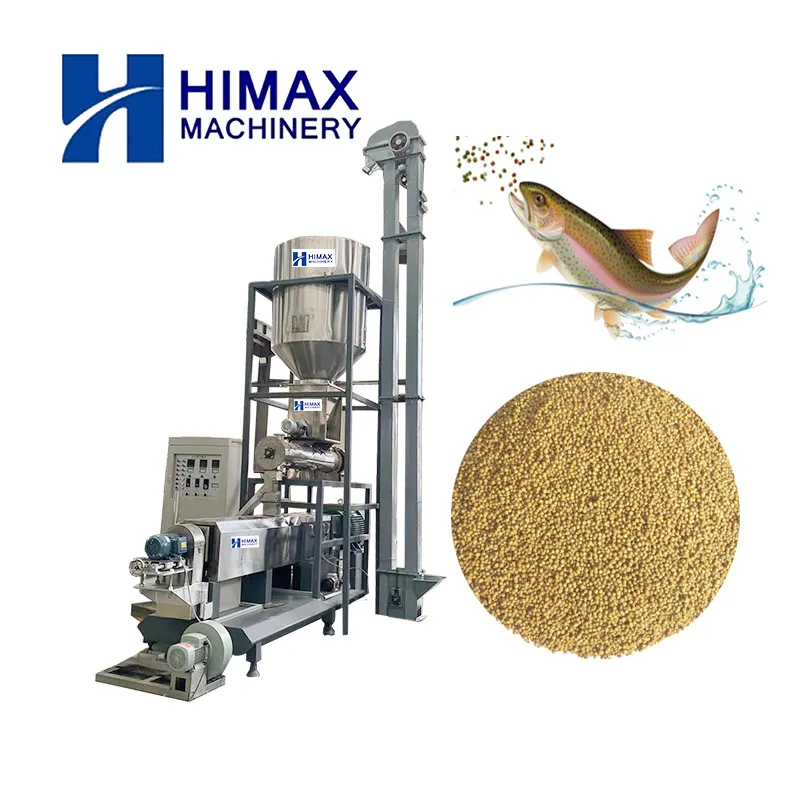 Machine automatique flottante industrielle de fabrication d'aliments pour poissons coulant machines d'alimentation pour poissons ligne de production d'aliments pour crevettes et poissons