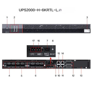 Fuente de alimentación ininterrumpida de doble conversión en línea Hua Wei, potencia de respaldo UPS para montaje en rack, 10KVA, 220V, 1 fase - Product Image 6