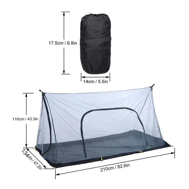 אוהל כילה חדש לקמפינג עם דלת אחת תחתית אוהל מנוחה קמפינג חיצוני הרחק חרקים נסיעות אוהל מיטת תרמילאים