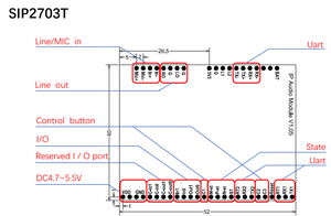 Sinrey SIP2701T <strong>SIP</strong> broadcast and <strong>intercom</strong> network audio module Internet of things, can be embedded in <strong>device</strong> Poe OEM / with pin - Product Image 2