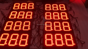 20&quot; Inch Single Number Red <strong>LED</strong> Digit Display Board with RF Remote Control 33 24 20 18 16 14 10 8 6 Inch - Product Image 2