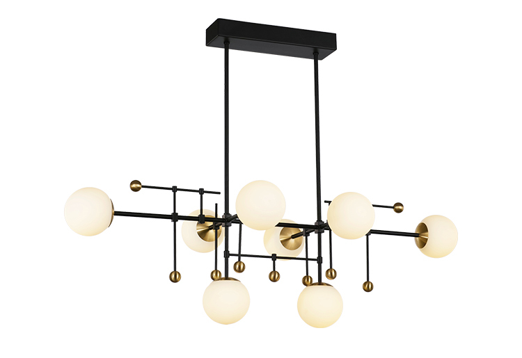 Zun Design contemporary milky white round ball led ceiling chandeliers luxury pendant light fixtures for restaurant