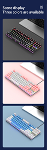 OEM 87 Teclas RGB Efecto de luz Gaming Clavier Teclado de computadora con espada sagrada Gamer Teclado mecánico