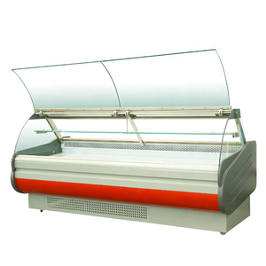 Supermarkt Deli Display Fridgefreezer/Gebogen Glas Vlees Display Chiller Commerciële Koelkasten Apparatuur - Product Image 6