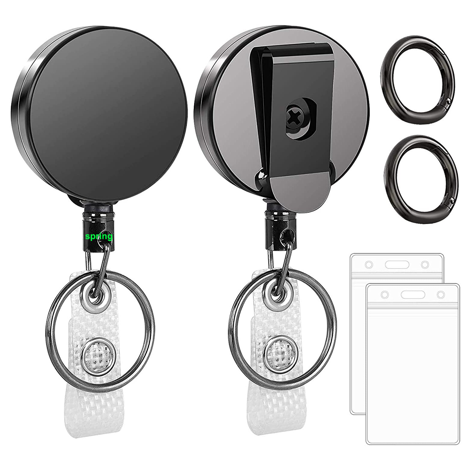 Badge gris 2 + porte-carte d'identité